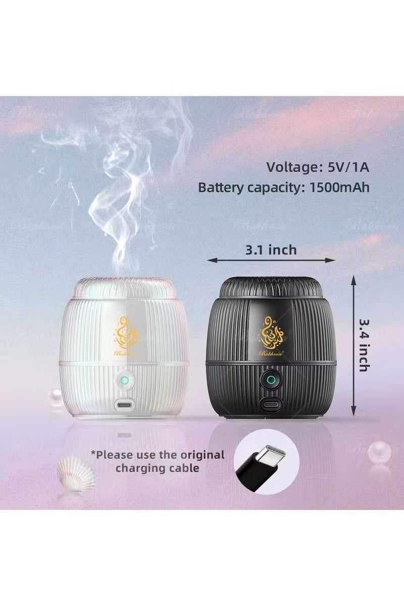 Portable USB Rechargeable Electric Bakhoor Burner | Smart Arabic Incense Burner for Home & Car