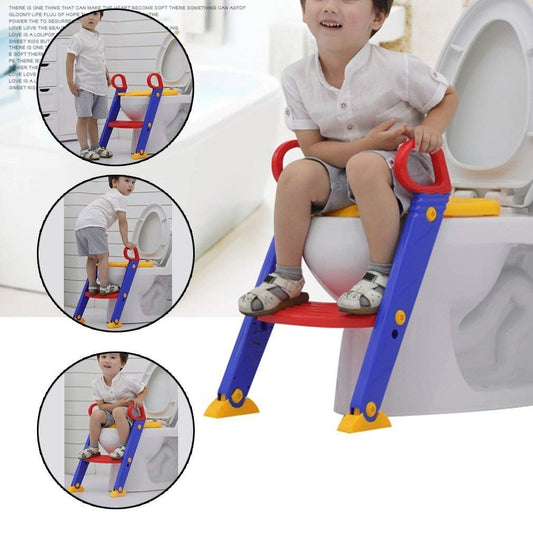 LWVAX Foldable Kids Toilet Training Seat with Handles | Portable Potty Seat for Toddlers & Babies