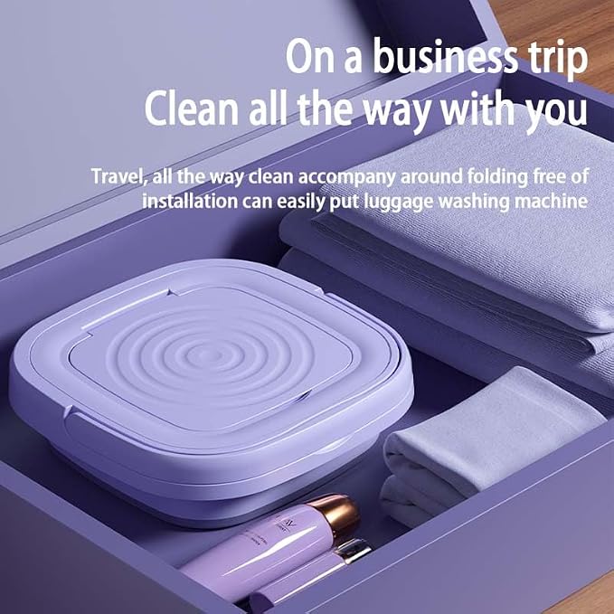 8L Portable Washing Machine | Foldable Mini Washer | 3-Mode Deep Cleaning