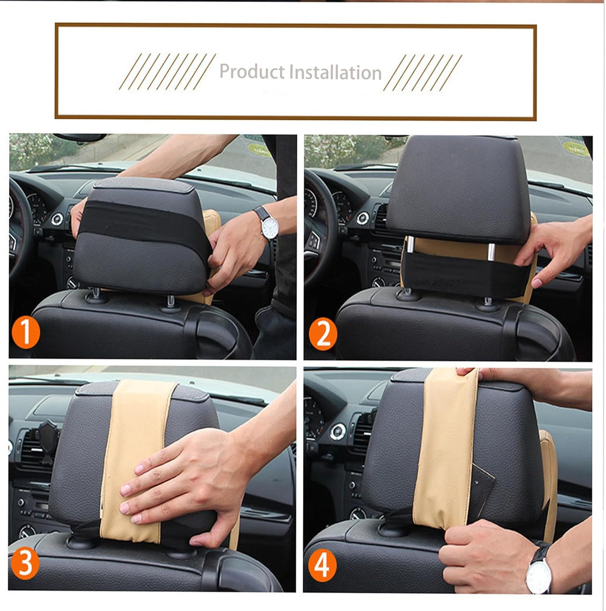 Memory Foam Car Headrest Pillow | Breathable Car Neck Support Cushion for Comfortable Driving