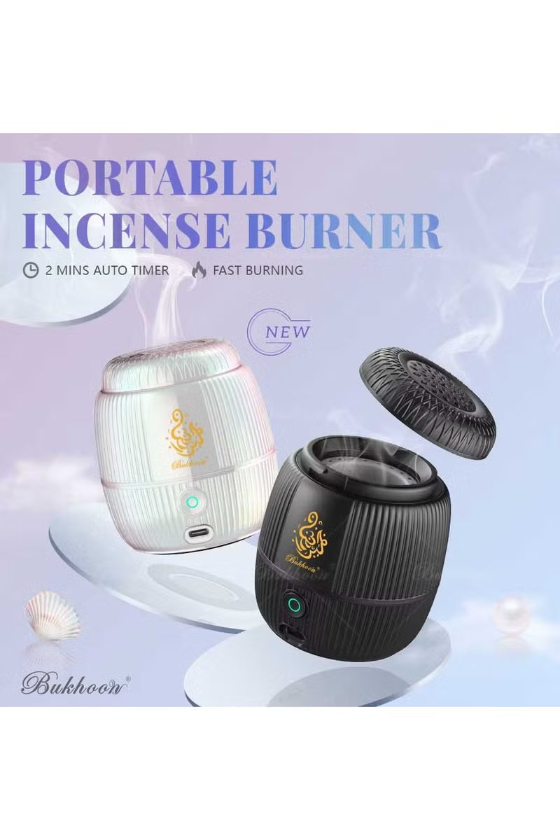 Portable USB Rechargeable Electric Bakhoor Burner | Smart Arabic Incense Burner for Home & Car