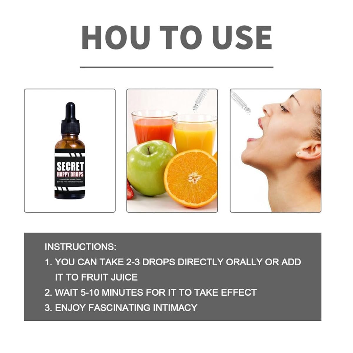 Secret Happy Drops for Women 100ml | Herbal Wellness Oral Drops for Relaxation & Intimate Wellness