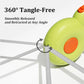 Retractable Dog Leash with One-Button Brake & Lock | 360° Tangle-Free Nylon Lead (Green)