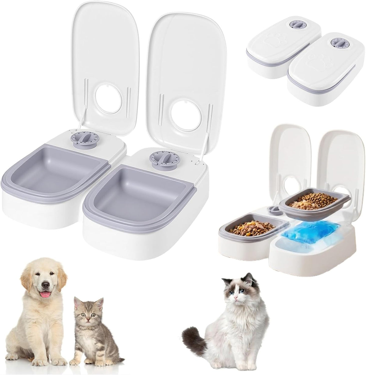 Automatic Pet Feeder with Timer & Stainless Steel Bowl | Smart Food Dispenser for Cats & Dogs