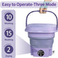8L Portable Washing Machine | Foldable Mini Washer | 3-Mode Deep Cleaning