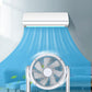 Portable Rechargeable Camping Fan with Solar Panel | Misting Fan, LED Light & Clip-On for Tent & Outdoor