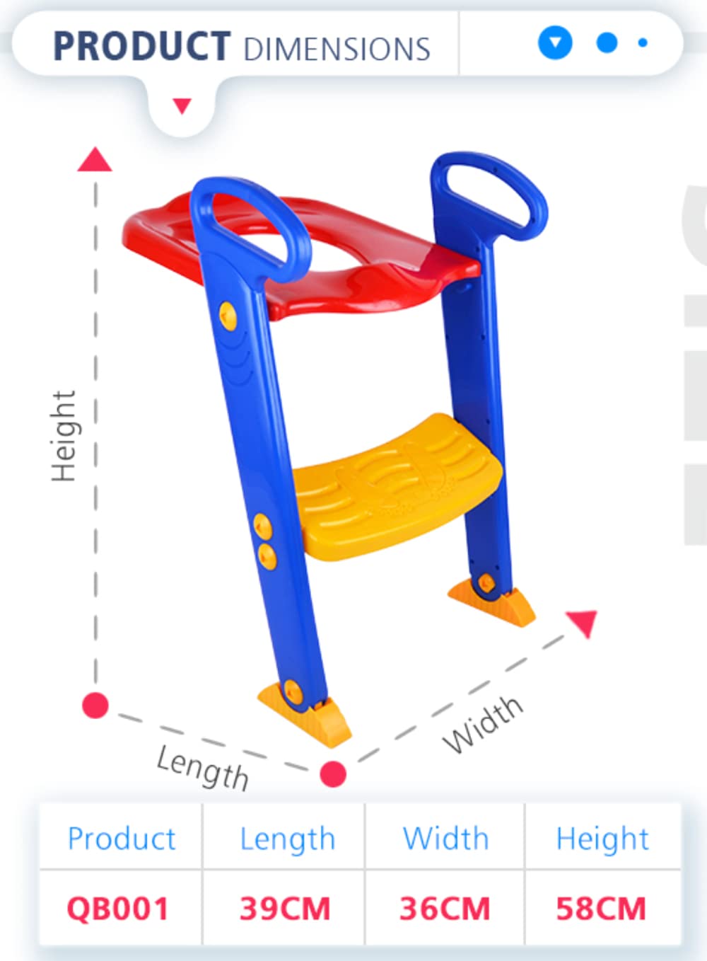 LWVAX Foldable Kids Toilet Training Seat with Handles | Portable Potty Seat for Toddlers & Babies