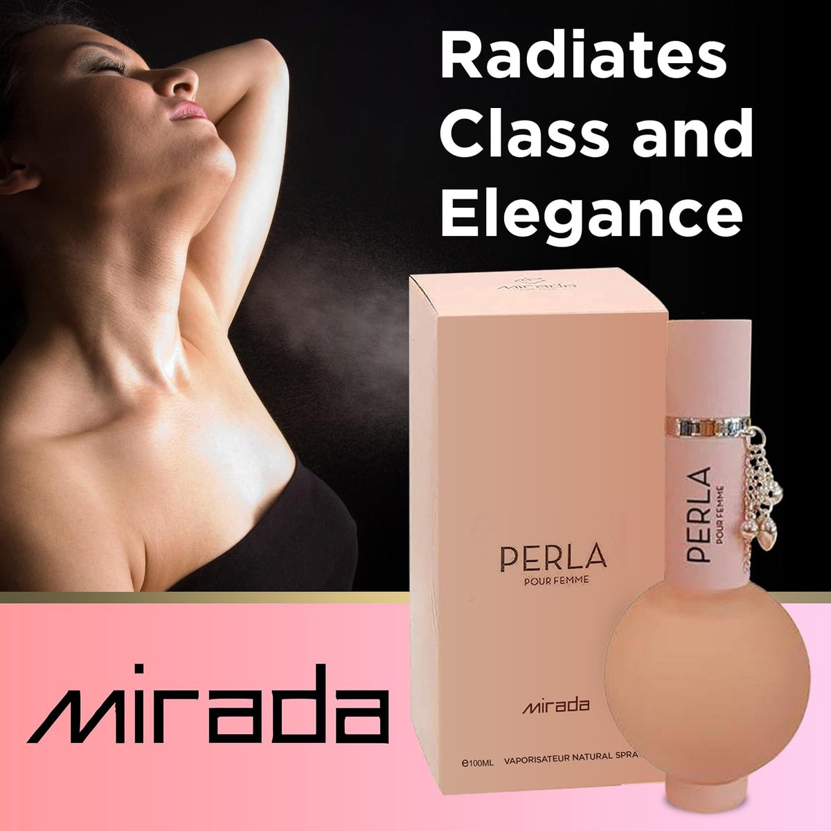 MIRADA Perla Eau de Parfum 100ml for Women | Floral Fruity Long-Lasting Perfume