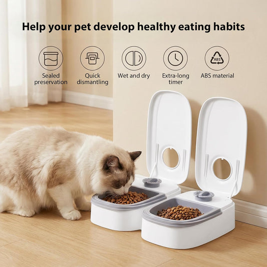 Automatic Pet Feeder with Timer & Stainless Steel Bowl | Smart Food Dispenser for Cats & Dogs
