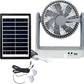 Portable Rechargeable Camping Fan with Solar Panel | Misting Fan, LED Light & Clip-On for Tent & Outdoor