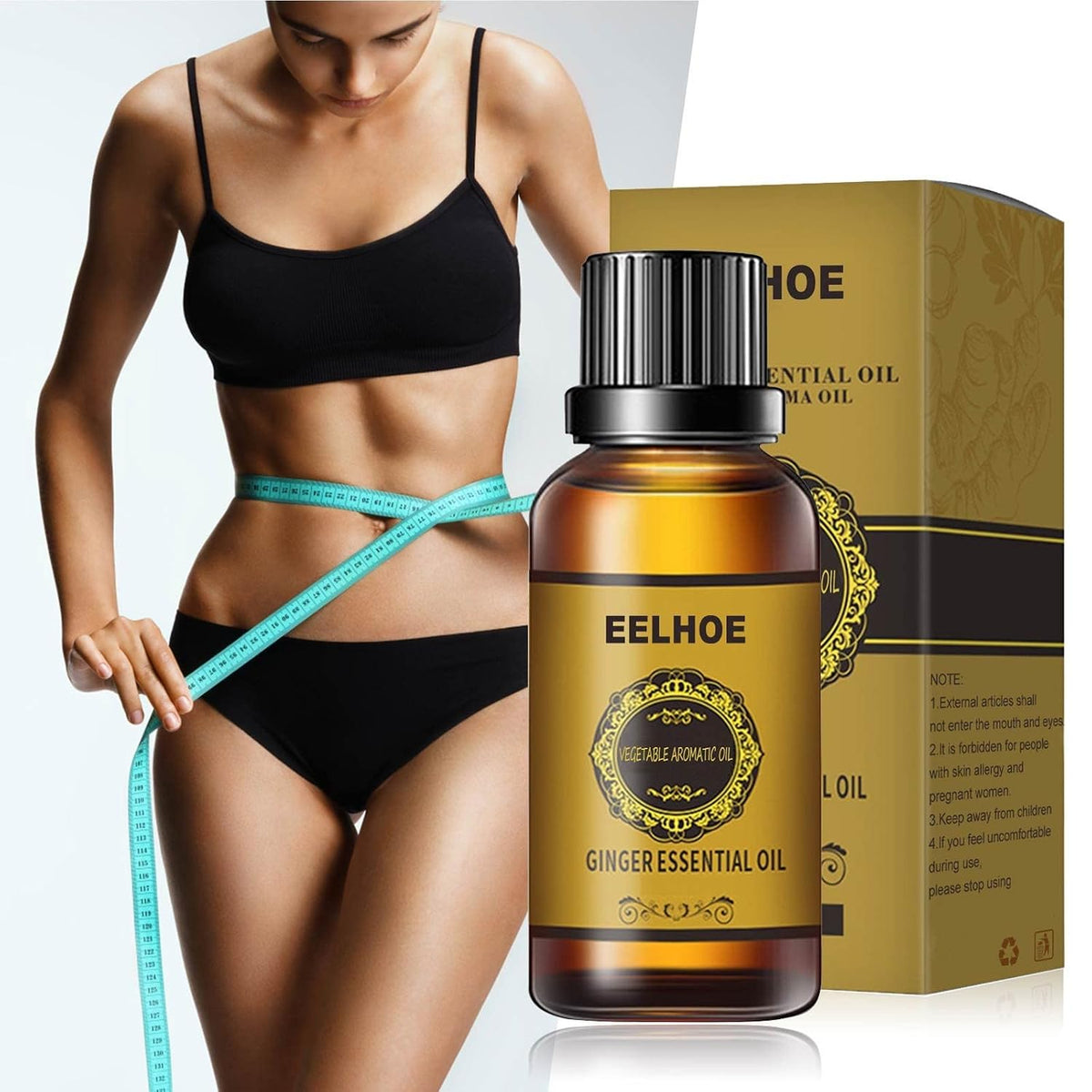 Ginger Essential Massage Oil | Herbal Body Massage Oil for Relaxation & Skin Care (1, 2 or 3 Pieces)