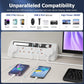 AUNNO Extension Lead with USB Ports & Night Light | 5 Way Power Strip, 2 USB-A + 2 USB-C, Surge Protected, 1.8M Cable