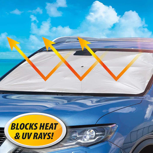 Car Windshield Sun Shade | Foldable UV Protection Sunshade for Cars, SUVs & Trucks