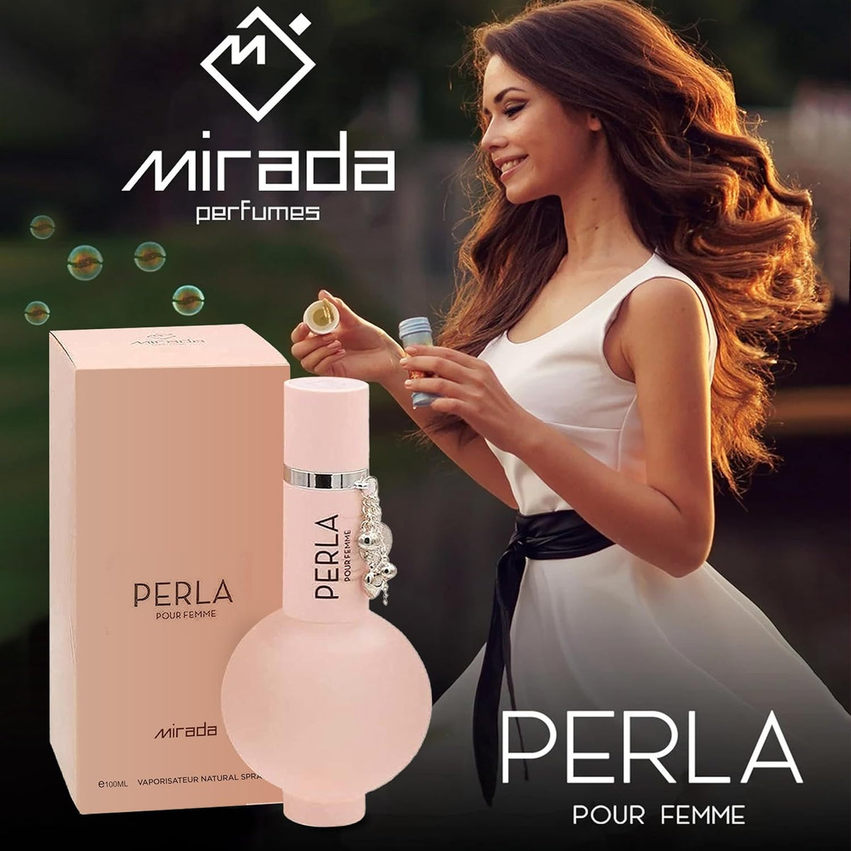 MIRADA Perla Eau de Parfum 100ml for Women | Floral Fruity Long-Lasting Perfume