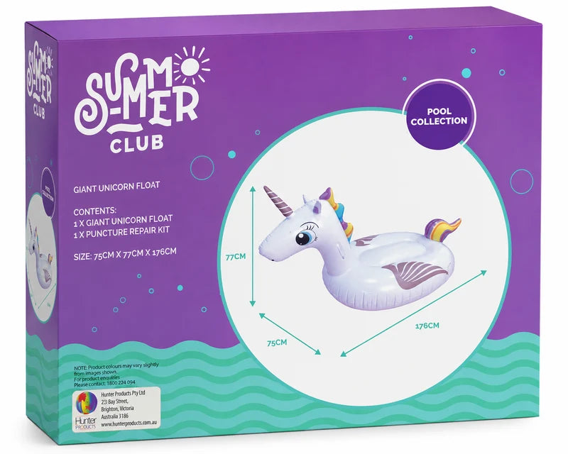 JOYIN Unicorn Inflatable Pool Float with Glitter | Swim Ring for Kids & Adults