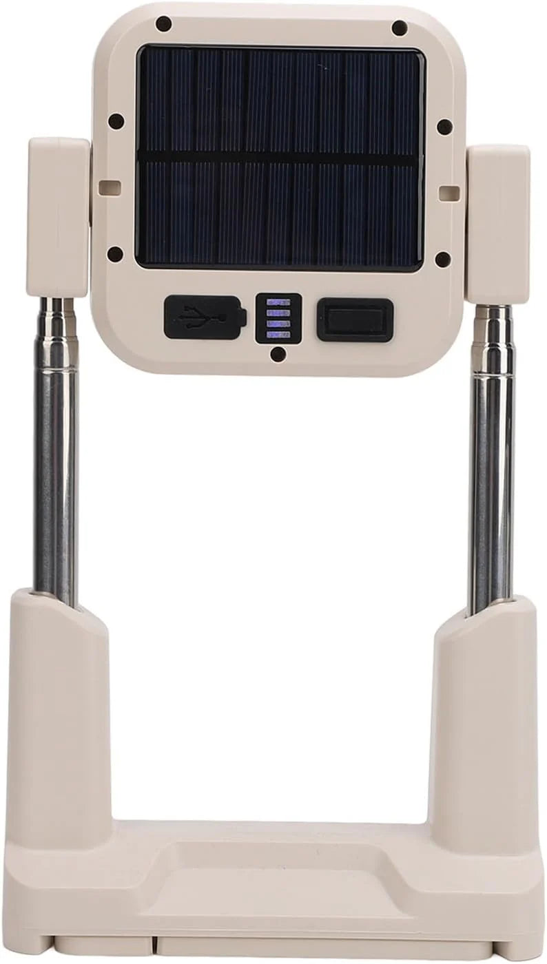 Luqeeg Solar LED Work Light with Stand | 10000LM Portable Outdoor Flood Light for Camping & Worksites
