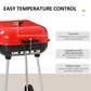 Outsunny 18-Inch Portable Charcoal BBQ Grill with Wheels | Smoker for Camping, Picnic & Backyard