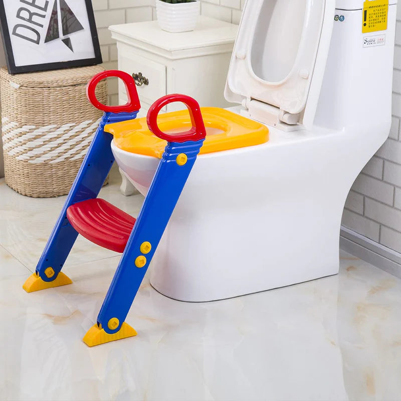 LWVAX Foldable Kids Toilet Training Seat with Handles | Portable Potty Seat for Toddlers & Babies