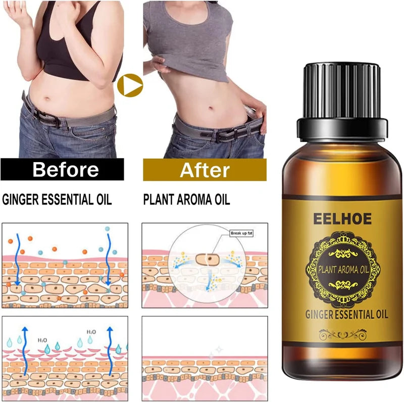 Ginger Essential Massage Oil | Herbal Body Massage Oil for Relaxation & Skin Care (1, 2 or 3 Pieces)