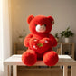 Red Love Teddy Bear with Heart | Large Plush Stuffed Animal Gift for Girlfriend, Wife & Kids
